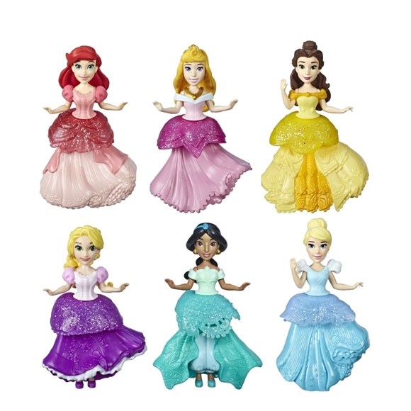 Disney Princess Collectible Fashion Dolls, Set of 6 Includes 6 Royal Clips - Picture 2 of 2